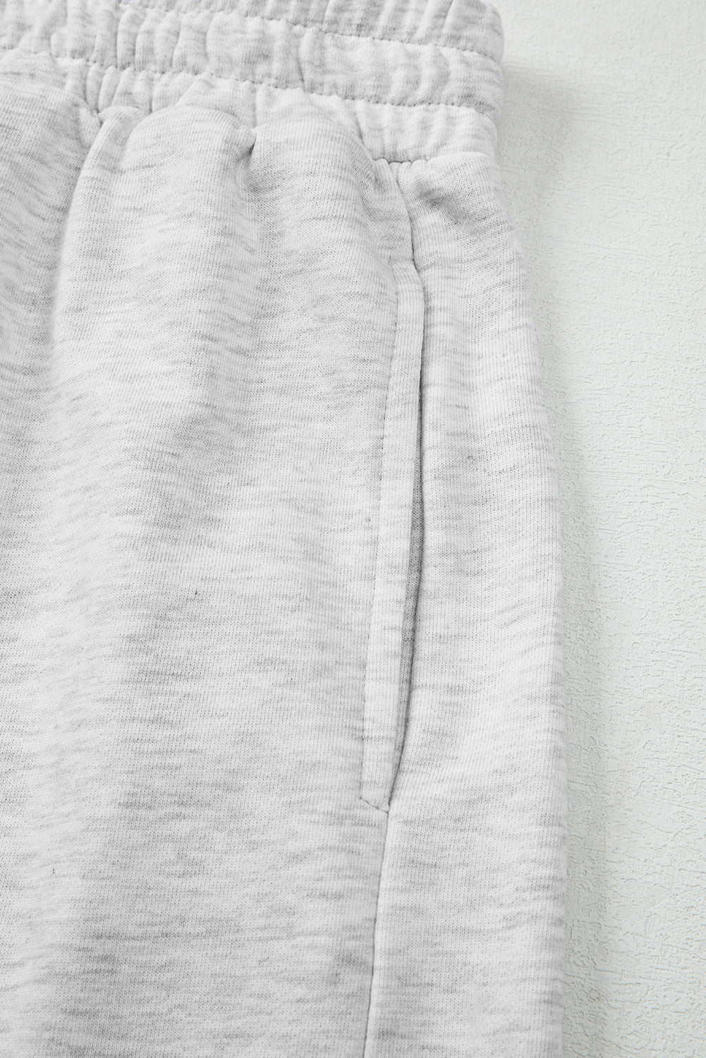 Light Grey Girly Bow Embroidered Detail Puff Sleeve Pullover 2pcs Short Set