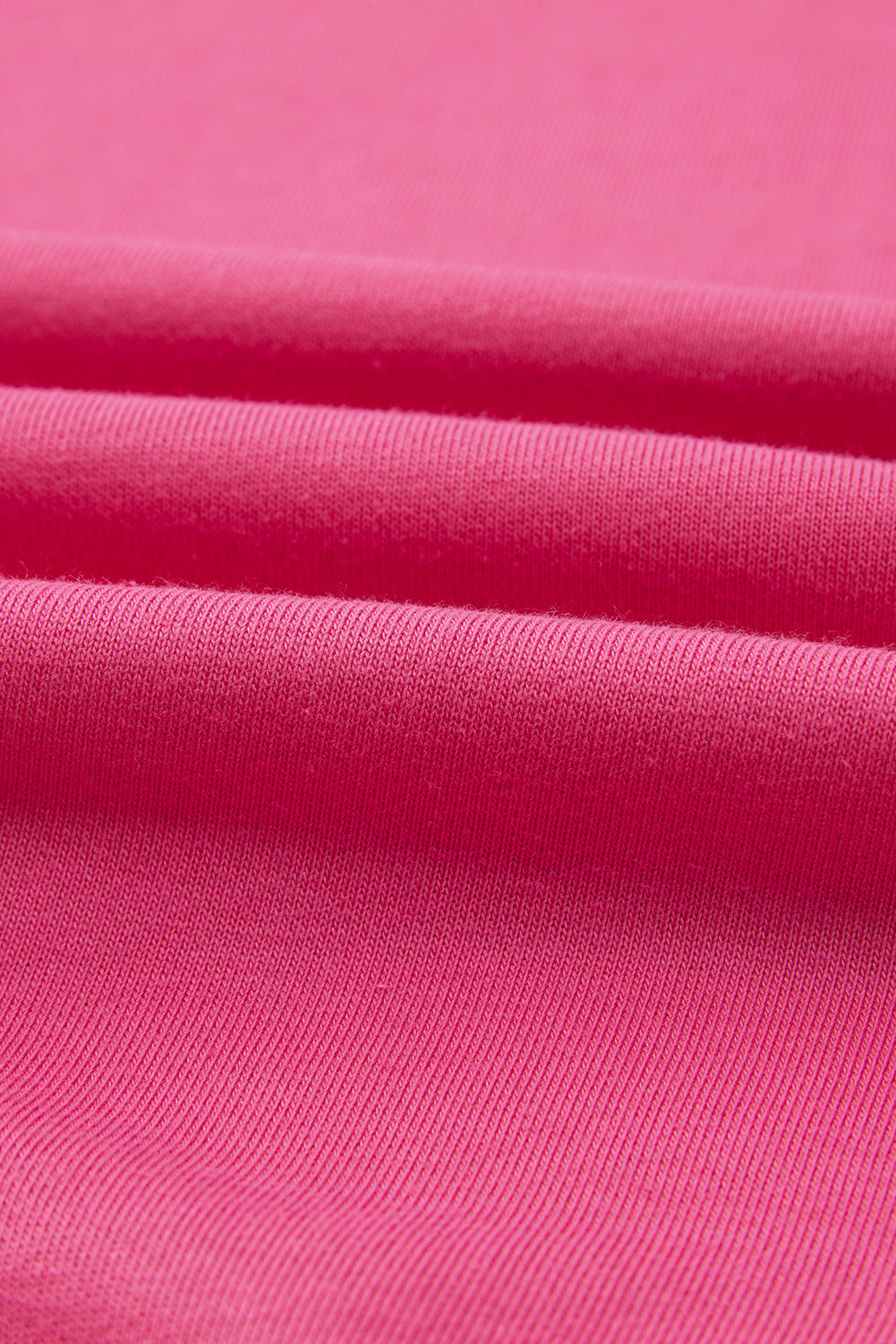 Rose Red 2pcs Color Block Pullover Loose Pant Set