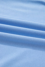 Beau Blue Floral Patchwork Drop Shoulder Pullover and Sweatpants Lounge Set