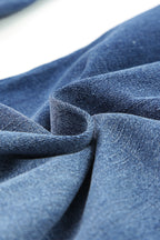 Blue High Waist Distressed Straight Leg Jeans