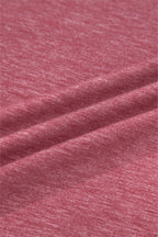 Mineral Red Contrast Print Striped Raglan Long Sleeve Loose Top