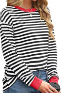 Striped Long Sleeve Casual T-Shirt