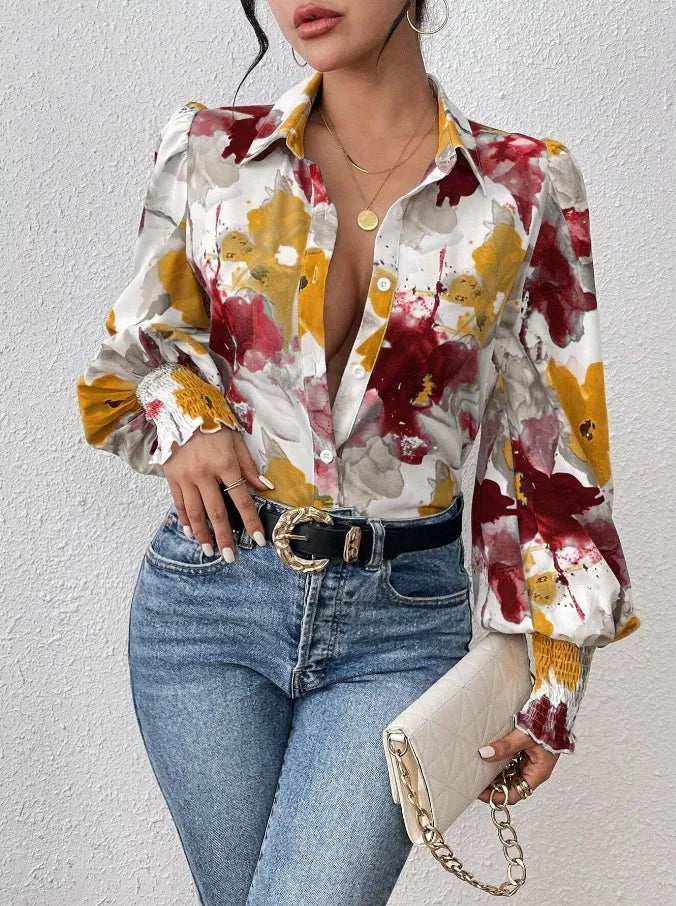 Floral Print Long Sleeve Shirt