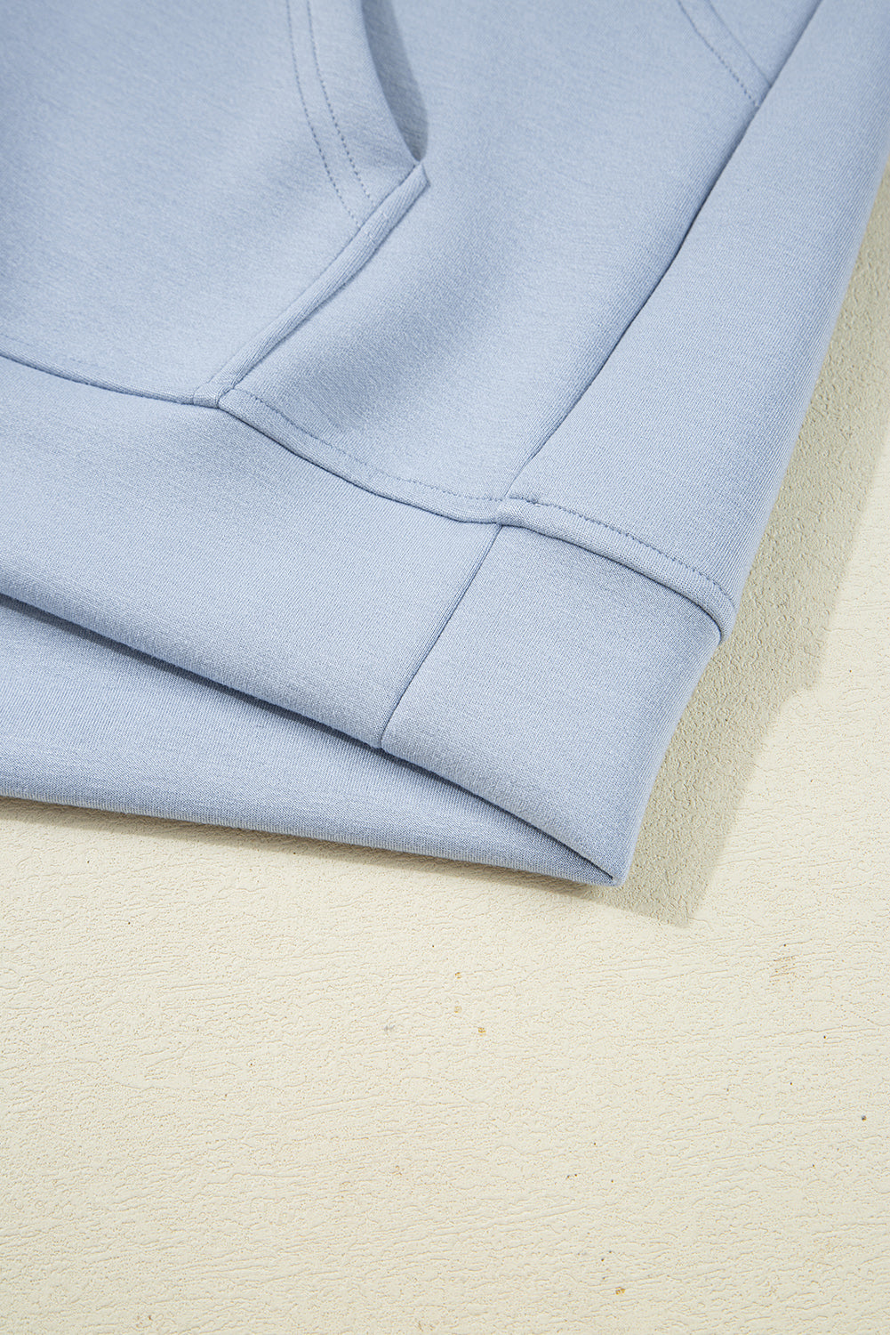 Beau Blue Half Zip Thumbhole Sleeve Hoodie Active Pants 2pcs Outfit