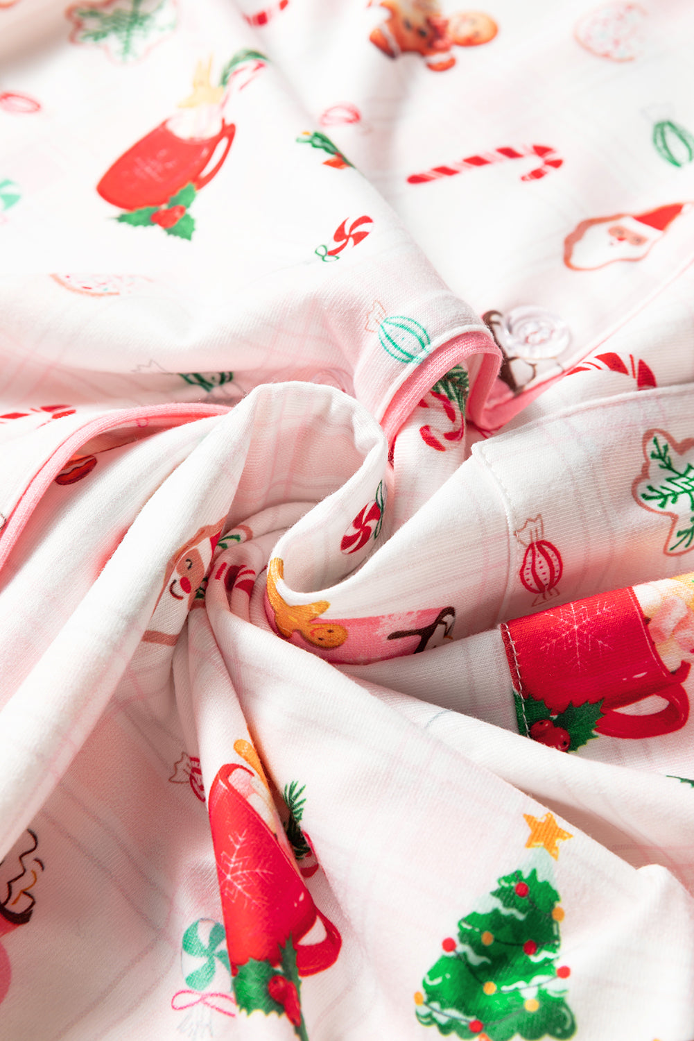 White Christmas Spirits Pajama Set - 2 Piece Shirt & Shorts Sleepwear