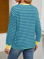 Striped Long Sleeve Casual T-Shirt