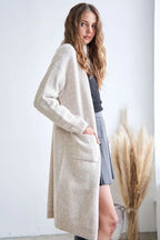 ADORA 2tone Sweater Open Cardigan