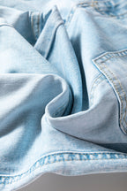 Myosotis Exposed Stitch Detail Drawstring Barrel Jeans