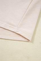 Jet Stream Color Block Waffled Patchwork Loose Henley Top