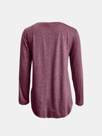 Blue Zone Planet |  Full Size Reindeer Round Neck Long Sleeve T-Shirt