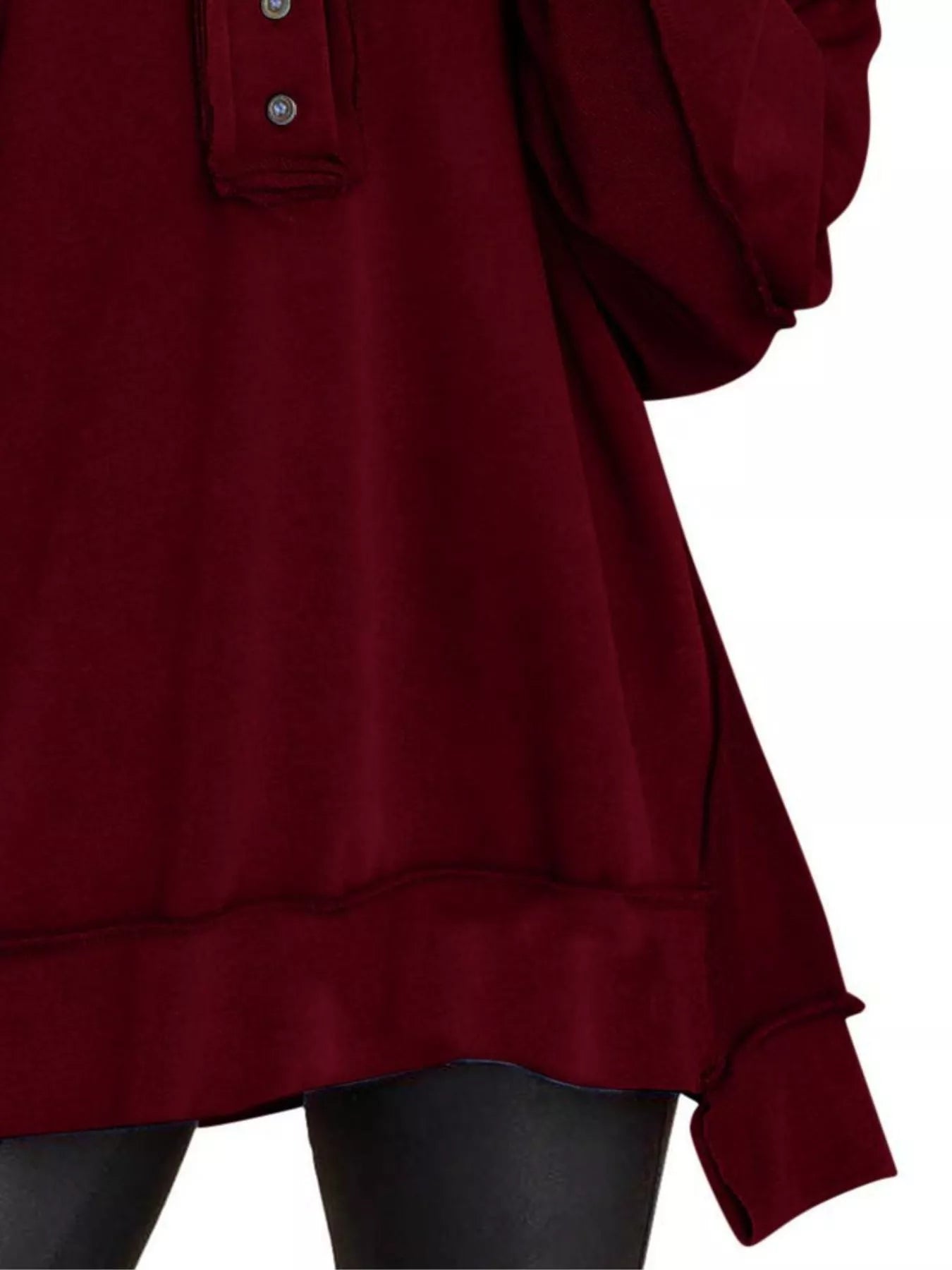 Half Snap Long Sleeve Sweatshirt