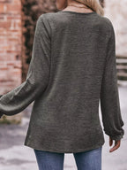 Ruffle Cuff Long Sleeve T-Shirt