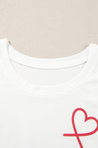Red Ruffled Tank Top & Heart Print Pants - Cozy & Stylish Lounge Set for Women