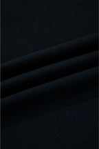 Black Varsity Striped Detail Drop Shoulder Oversized Sweatshirt