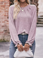 Ruffle Cuff Long Sleeve T-Shirt