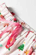 White Christmas Spirits Pajama Set - 2 Piece Shirt & Shorts Sleepwear