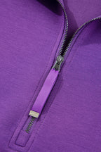 Wisteria Half Zip Sporty Pullover Mini Skirt 2pcs Outfit