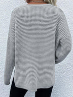 Blue Zone Planet |  Notched Long Sleeve Sweater