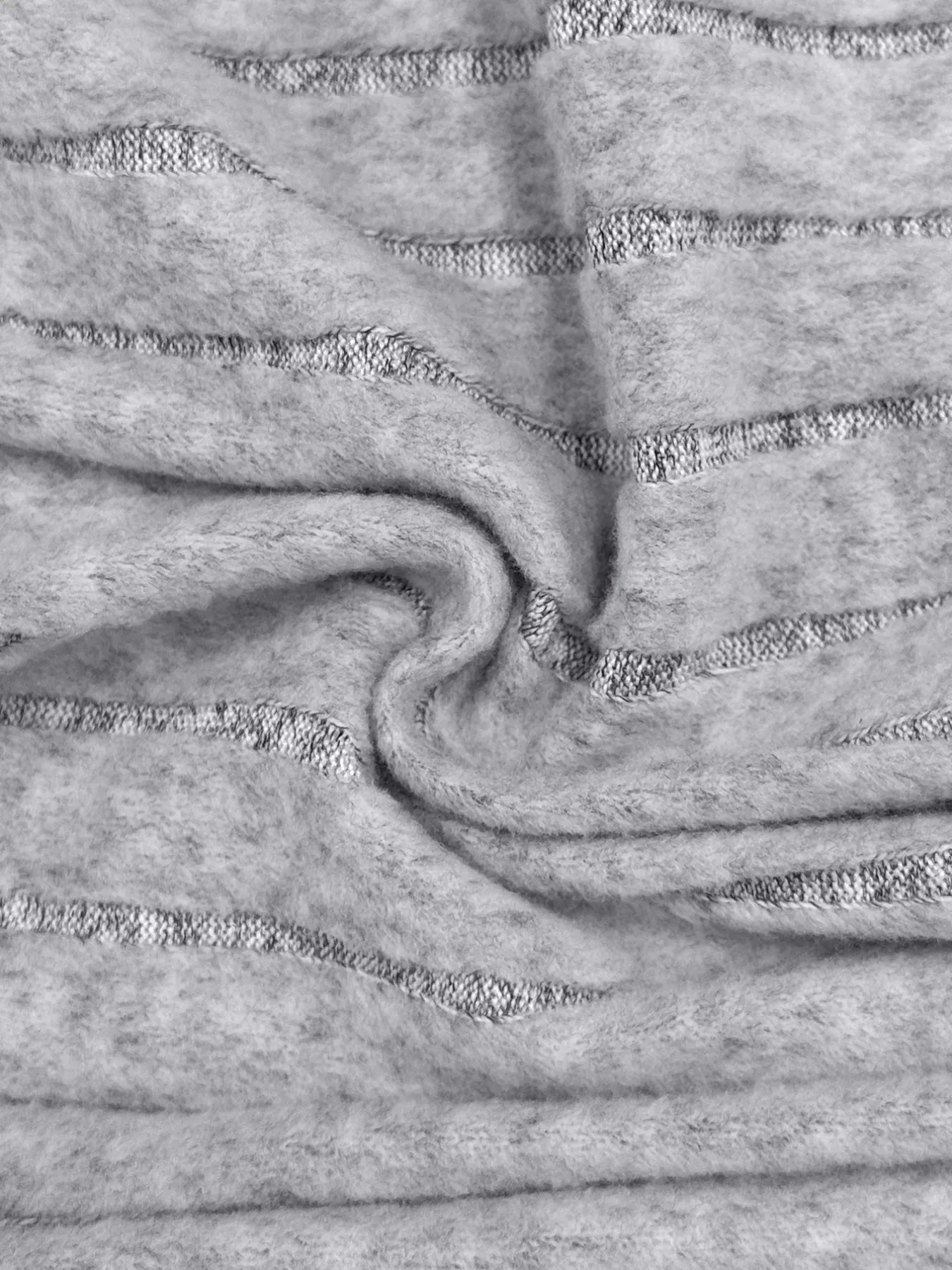 Plus Size Ribbed Knit Long Sleeve Split Dress & Leggings Set