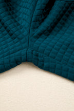 Skobeloff Waffled Textured Raw Edge Patchwork 2pcs Loose Pant Set