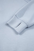 Beau Blue Half Zip Thumbhole Sleeve Hoodie Active Pants 2pcs Outfit