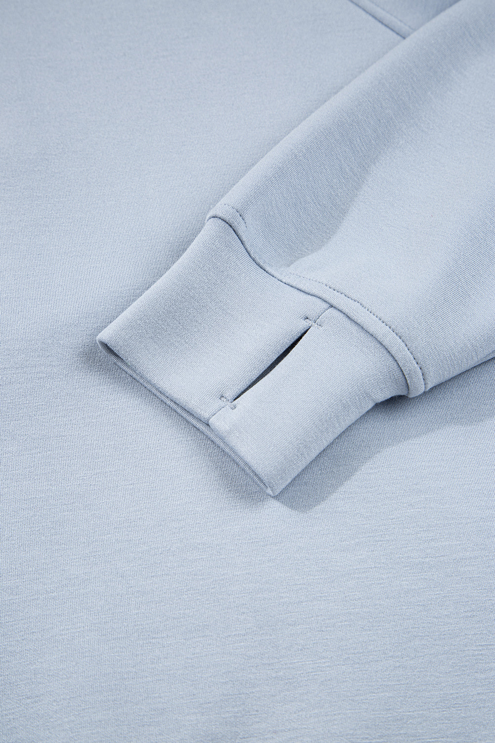 Beau Blue Half Zip Thumbhole Sleeve Hoodie Active Pants 2pcs Outfit