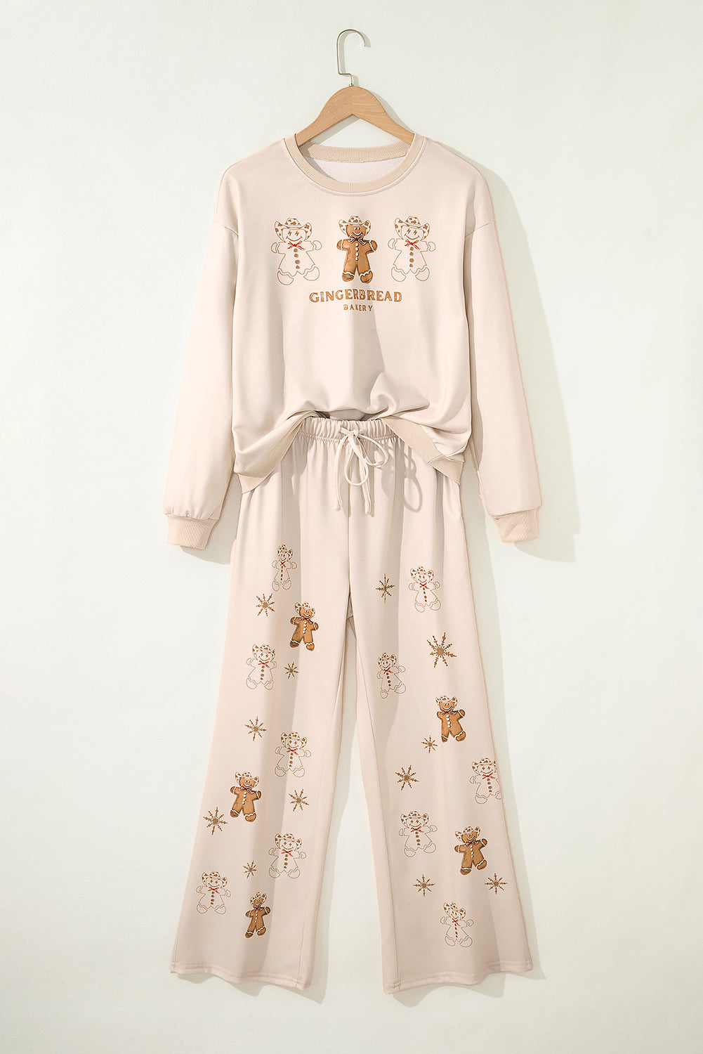 Jet Stream Gingerbread Bakery Christmas Print 2pcs Lounge Set