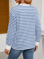 Striped Long Sleeve Casual T-Shirt