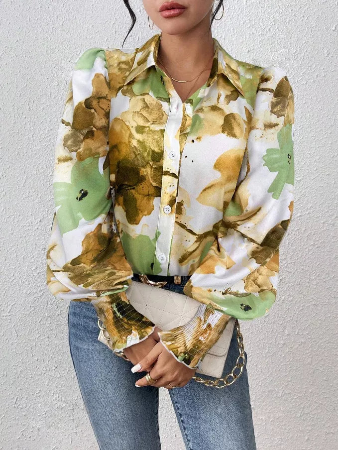 Floral Print Long Sleeve Shirt