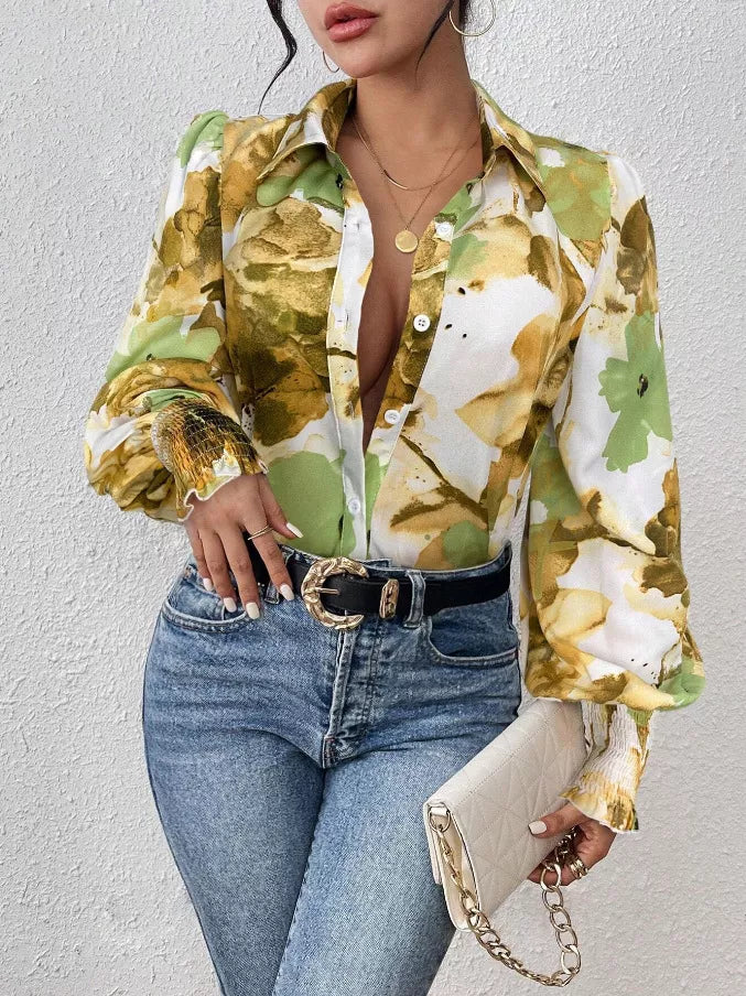 Floral Print Long Sleeve Shirt