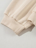 Solid Exposed Seams Hoodie and Joggers Activewear Set