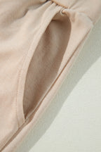 Parchment Split Long Cardigan and Skinny Pants Lounge Set - Cozy Two-Piece Loungewear for Effortless Style