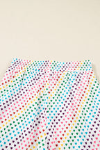 Romantic White "Love Heart" Print Valentines Long Sleeve 2-Piece Pajama Set for Couples