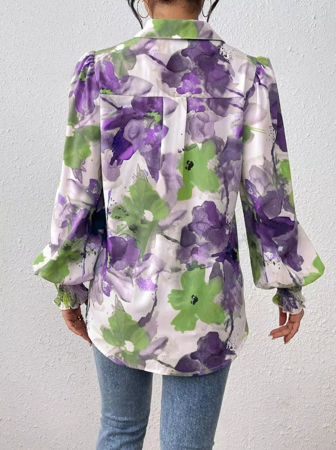Floral Print Long Sleeve Shirt