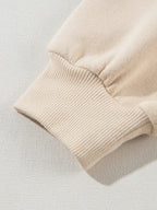 Solid Exposed Seams Hoodie and Joggers Activewear Set