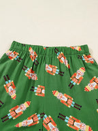 Christmas Nutcracker Button Up Top and Shorts Lounge Set