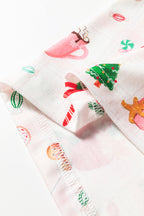 White Christmas Spirits Pajama Set - 2 Piece Shirt & Shorts Sleepwear