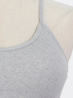 Fashion Pullover Long-Sleeved Navel Sweater + Suspender Straight-Leg Wide-Leg Pants Three-Piece Set