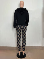 Printed Long-Sleeved Trousers Set High-Quality Sweater Set