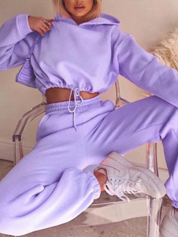 Blue Zone Planet |  Long-Sleeved Sweater Pants Two-Piece Set