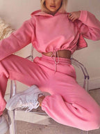 Blue Zone Planet |  Long-Sleeved Sweater Pants Two-Piece Set