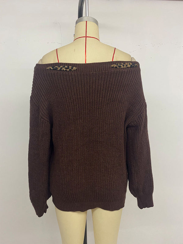 A long-sleeved sweater with a three-dimensional bow top
